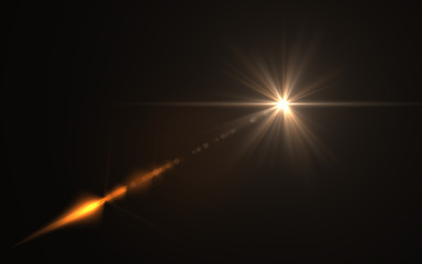 Lens Flare orange lightstreak