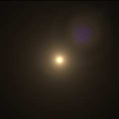 Lens Flare foggy yellow star