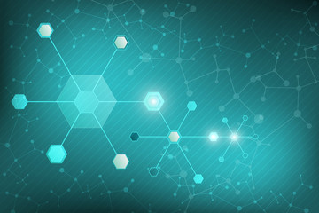 Obraz premium Abstract Science template, with a DNA molecules concept