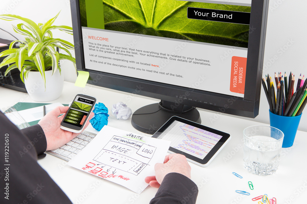 Wall mural responsive web design