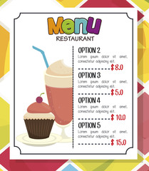 menu restaurant cover icon vector illustration graphic