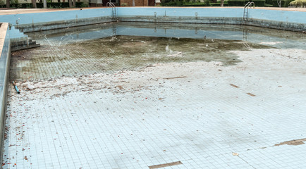 Abandoned swimming pool