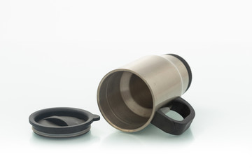 cups for sublimation of different shapes and colors on a white background