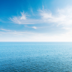 Fototapeta premium blue sky with clouds and sea