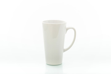 cups for sublimation of different shapes and colors on a white background