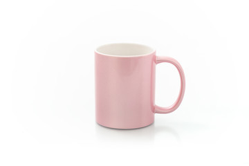 cups for sublimation of different shapes and colors on a white background