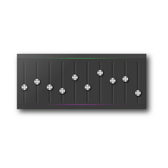 Graphic equalizer with a set of sliders, vector illustration.