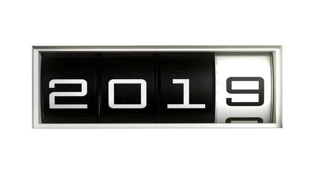 2016 to 2019 new year odometer counter