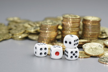 Dices and Gold coins
