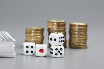 Dices and Gold coins