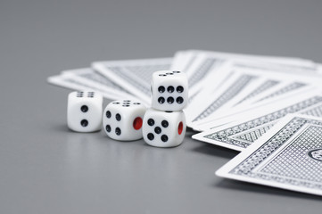 Dices and card