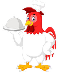 Rooster chef cartoon