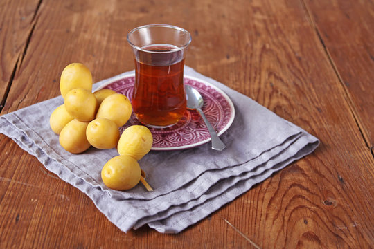 fresh dates and tea