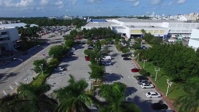 Aerial Shot of Parking Lot, Miami Beach