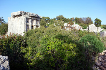 Fototapeta na wymiar Ancient Ruins of Phellos, Lycia, Turkey