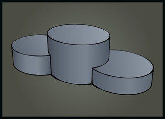 Sport podium stylized illustration