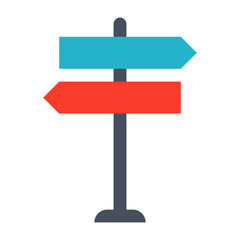 Decision making Concept with direction arrow sign.