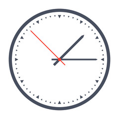 Simple classic black and white round wall clock.