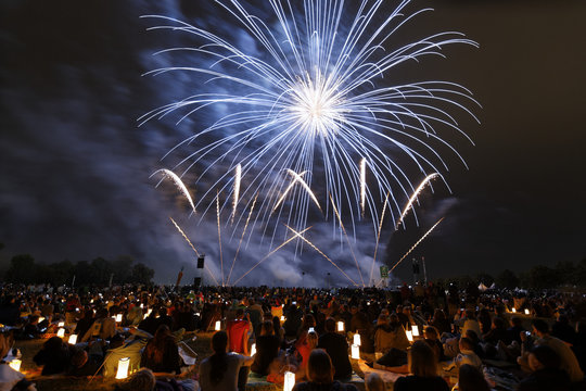 Flammende Sterne in Ostfildern - Feuerwerk