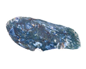 Raw agate stone separated on white background