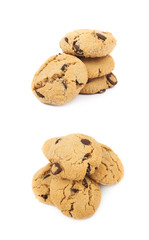 Chocolate chip cookie isolated