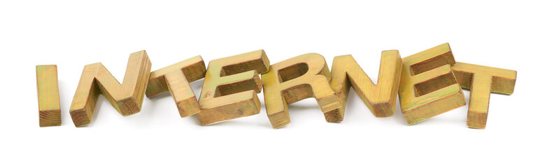 Word made of wooden letters isolated