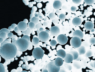 Abstract glowing 3d spheres