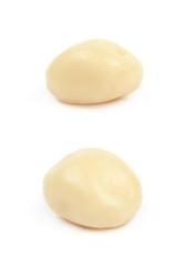 White chocolate candy ball isolated