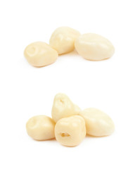 White chocolate candy ball isolated