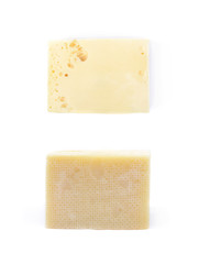 Piece of cheese isolated