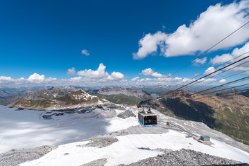 Fototapeta premium Ski station in high Alps