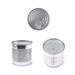 Metal tin can isolated