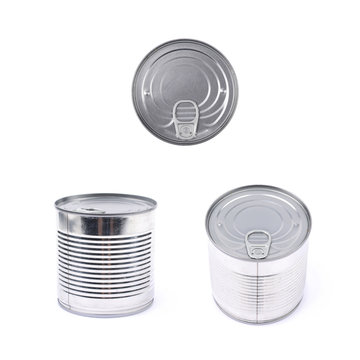 Metal tin can isolated
