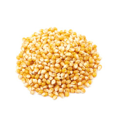 Pile of corn kernels isolated