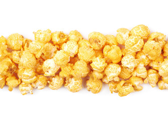 Pile of popcorn flakes isolated