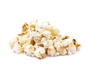 Pile of popcorn flakes isolated