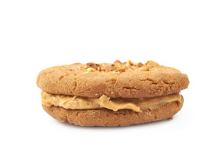 Peanut butter homemade cookie isolated
