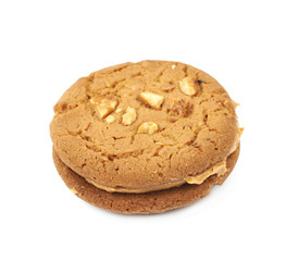 Peanut butter homemade cookie isolated