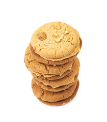 Peanut butter homemade cookie isolated