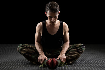 Athletic Man Stretching