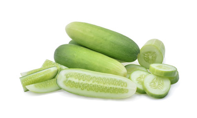 Cucumber isolated on white background