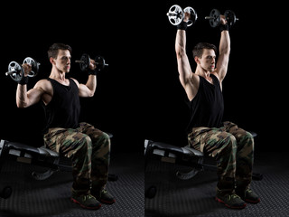 Athletic Man Exercising