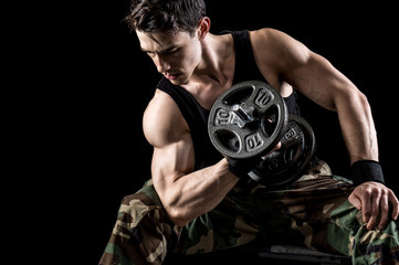 Athletic Man Exercising