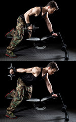 Athletic Man Exercising