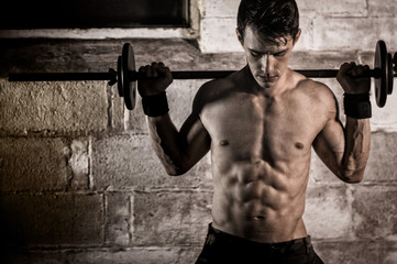 Athletic Man Exercising