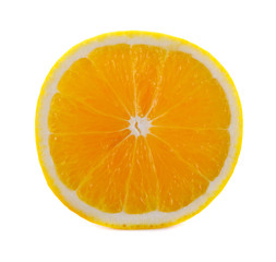 Sweet orange slices on white background