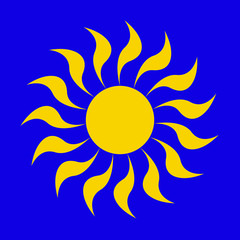 Sun icon. Sun Vector isolated summer icon design