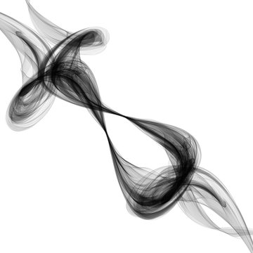 Abstract black smoke on white background, vector illustration eps 10
