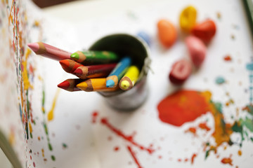 Color pencils closeup