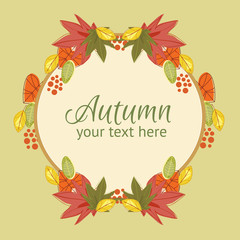 autumn flat card
